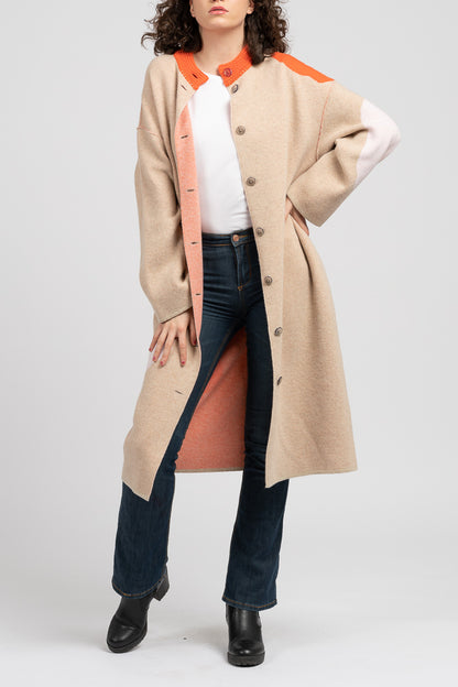 Blumen-Jacquard Mantel Jasmin